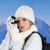 Winter Warm Outdoor Hat Gloves Scarf Set_Cwasc1126
