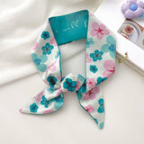 BLUE TIE BAG SOUVENIR RIBBON SCARF_CWASC0716