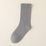 SOLID COLOR BONELESS SOCKS STACKED MID TUBE SOCKS_CWMS1116