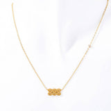 STAINLESS STEEL NUMBER RHINESTONE NECKLACE_CWMM5654