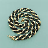 LARGE RESIN ACRYLIC BAG CHAIN WIDE STRAP_CWMM5065