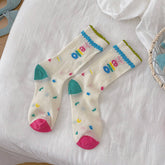 CARTOON BEAR GRAFFITI MESH SOCKS_CWMS0960