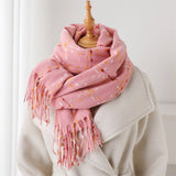 LIGHTWEIGHT KOREAN STYLE FRINGE WINTER SCARF WRAP_CWASC2780