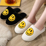 COZY SMILING FACE SLIPPERS FUZZY SLIPPERS WOMEN_CWSHS0249