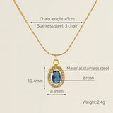 STAINLESS STEEL ZIRCON HEART PENDANT NECKLACE_CWAJE0682