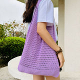 Cwab4577_Tote Knit Hollow Woven Shoulder Bag