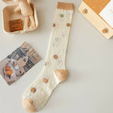 RETRO COLOR BLOCKED BREATHABLE MID CALF SOCKS_CWMS0648