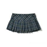 PLAID PLEATED SKIRT FOR WOMEN ADJUSTABLE WAIST_CWDSD8341