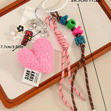PLUSH HEART LOVE BAG CHARM FASHION CHIC_CWMM7560