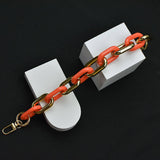 11 81ACRYLIC CHAIN HANDLE MULTI COLOR BAG STRAP_CWMM5090