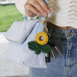 SUNFLOWER FLOWER SUNFLOWER HAND WOVEN KEYCHAIN_CWMM1215