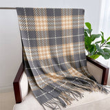 BRITISH PLAID FAUX CASHMERE SCARF FOR WOMEN_CWASC1444