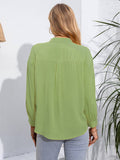Womens Solid Color Long Sleeve Casual Shirt