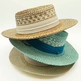 BRITISH RETRO HANDMADE WOVEN STRAW HAT_CWAH1171