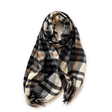 THICK PLAID SHAWL SCARF SOFT WARM WRAP FOR WOMEN_CWASC0169