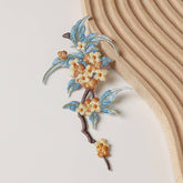 3D OSMANTHUS EMBROIDERED IRON ON PATCH FOR REPAIR_CWMM5914