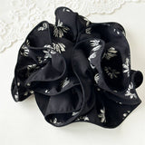 Large Floral Chiffon Scrunchie Ponytail Holder_Cwaha07523