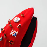 CREATIVE AMERICAN FLAG DIAMOND HEADBAND_CWAHA1254