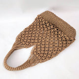 RETRO HOLLOW COTTON ROPE WOVEN BUCKET BAG_CWAB1969