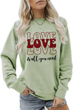 Valentine Day Love Print Pullover_Cwtstl0996