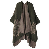 Warm Shawl Knitted Double-Sided Thickened Cape_Cwasc2166