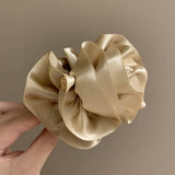 Satin Puff Hair Clip Bun Twist Claw Clip_Cwaha08221