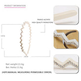 ACETATE RETRO WAVE RHINESTONE HEADBAND_CWAHA4371