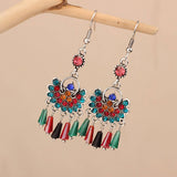 HIGH END ALL MATCH CRYSTAL TASSEL RETRO EARRINGS_CWAJE3996