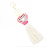 HANDMADE COTTON ROPE HEART KEYCHAIN_CWAB5074