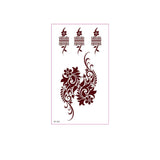 BROWN RED HENNA STYLE TATTOO STICKERS WATERPROOF_CWMM8344