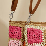 Women New Crochet Beach Straw Bag_Cwab1967