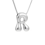 HIP HOP 26 LETTERS PENDANT NECKLACE SILVER CHAIN_CWMM5865