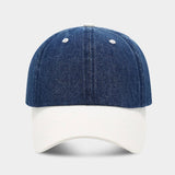 Trendy Soft Brim Baseball Cap Denim Patchwork Hat Cwah2025