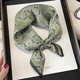 Vintage Scarf 100% Mulberry Silk Neck Square