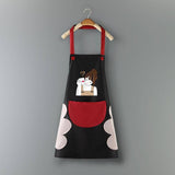 COFFEE GIRL PRINT SUMMER THIN APRON WITH POCKETS_CWMM2047
