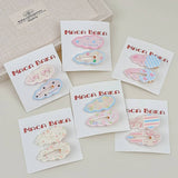 SWEET GIRL FLORAL BOW 2 PACK CLOUD HAIR CLIPS_CWAHA2267