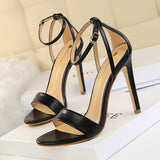COLOR MATCHING OPEN TOE HOLLOW STILETTO HEELS_CWSHH0041