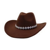ETHNIC STYLE FELT COWBOY FEDORA HAT_CWAH04441