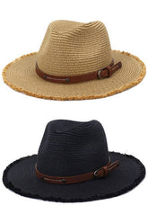 BELT BAND TRENDY STRAW HAT_CWAH108