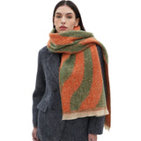 TEXTURED JACQUARD SCARF LOOP YARN WINTER WRAP_CWASC0871