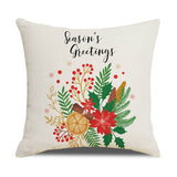 CHRISTMAS FESTIVE FLOWERS AND LEAVES PILLOWCASE_CWMM1393