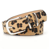Leopard-Print Double Ring Women'S Belt