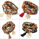 BOHEMIAN TASSEL WOODEN STRING FASHION BRACELET_CWASC0692