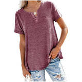 Versatile V-Neck Short-Sleeved Loose T-Shirt_Cwtbls02472