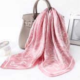 27IN PAISLEY LACE PRINT SATIN SQUARE SCARF WOMEN_CWASC1435