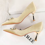 SHALLOW POINTED TOE DIAMOND BUCKLE HIGH HEELS_CWSHH0090