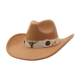 Western Ethnic Felt Cowboy Fedora Hat_Cwah04428