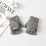 Winter Warm Half Finger Flip Touch Screen Gloves_Cwmm1495