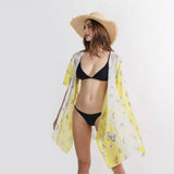 BUTTERFLY PRINT OPEN FRONT KIMONO CARDIGAN_CWASC0791