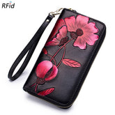 FASHION COWHIDE LONG ZIPPER GENUINE LEATHER WALLET_CWAB3736